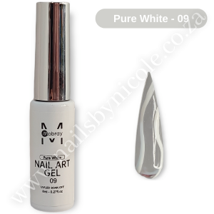 Nail Art Gel Liners – Pure White – 09