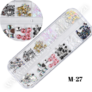 12 Grid Nail Decorations M-27