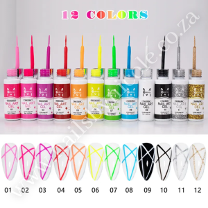 Nail Art Gel Liners – 12 pc