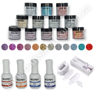 12 Glitter Colour MVC Born Beautiful Dip Powder Set Combo