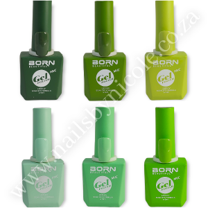 Born Beautiful – UV/LED Gel Polish – 6 Piece – Shades of Green 1