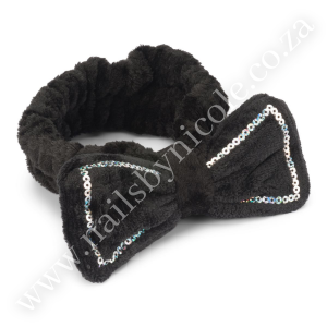 Fluffy Soft Headband – Bling Design – Black