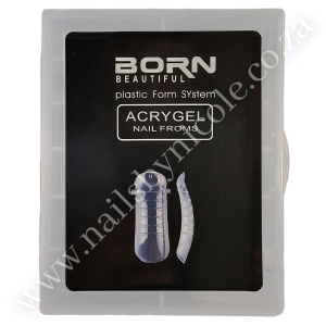 Born Beautiful – High-Quality Poly Gel Nail Forms – Oval – 100 Piece