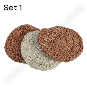 Cotton Crochet Face Scrubbies – 3pc