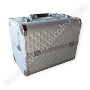 Aluminium Storage Cosmetics Makeup Case – Silver