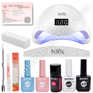 Basic Gel Overlay Starter Kit – Including 48W Sun5 UV/LED Nail Lamp