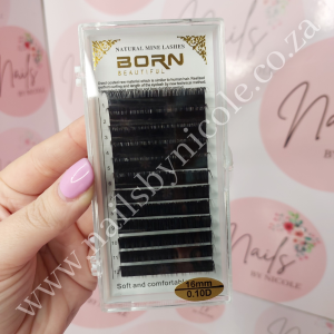 Born Beautiful – Individual Lash Tray – 100% Natural – 16mm