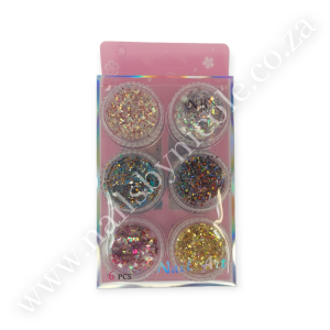 NBN Nail Art Glitter Collection 6 Piece – #4