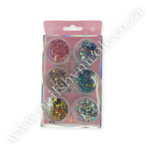 NBN Nail Art Glitter Collection 6 Piece – #2