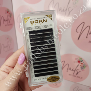 Born Beautiful – Individual Lash Tray – 100% Natural – 12mm