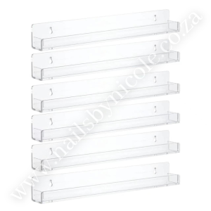 Clear Acrylic Nail Polish Rack Wall Mounted Shelf – 6pcs