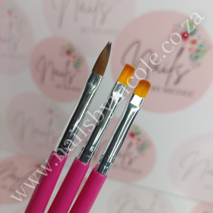 2 Way Gel, Acrylic & Striping Brush Set