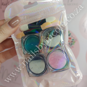 Nail Art – Mermaid Dust & Chrome Set – 4pcs