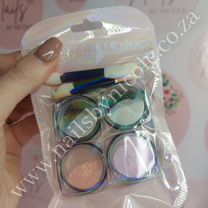 Nail Art – Mermaid Dust & Chrome Set – 4pcs