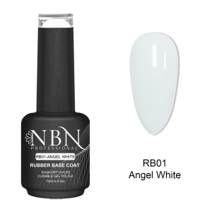 NBN Professional Rubber Base 15ml – RB01 – Angel White