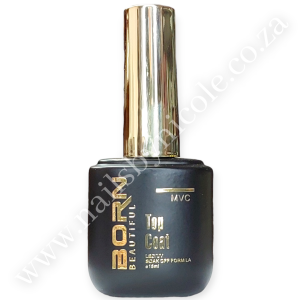 Born Beautiful MVC Top Coat 15ml – Gold Cap