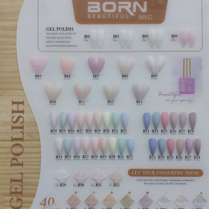 Born Beautiful MVC Gel Polish 15ml – Soft Pastel & Glitter Range