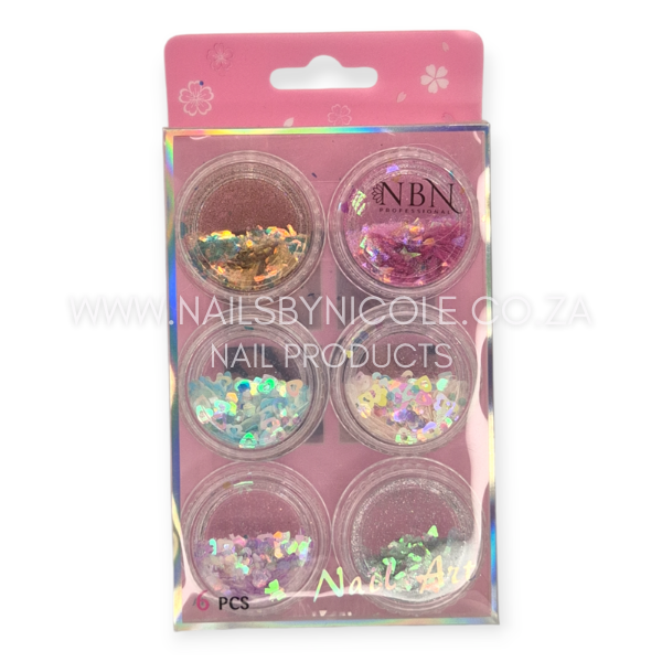 NBN Nail Art Glitter Collection 6 Piece