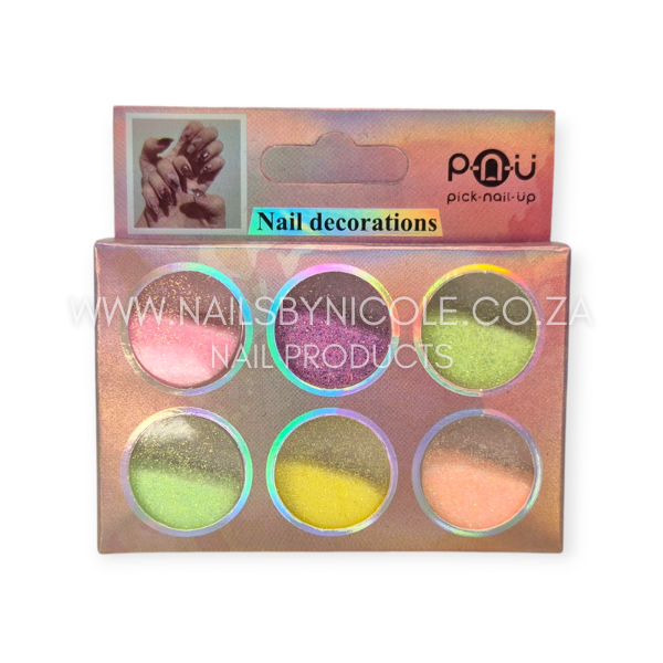 Nail Art – Fine Glitter Set – 6pc
