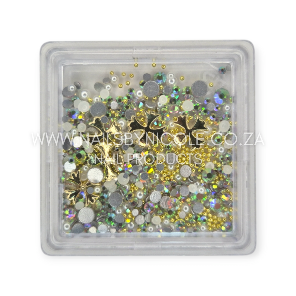 Nail Decoration – Gems & Cross Charms