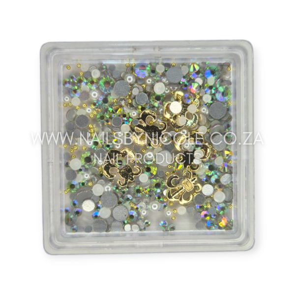 Nail Decoration – Gems & Cross Charms