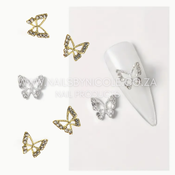 Butterfly Rhinestone 2pcs