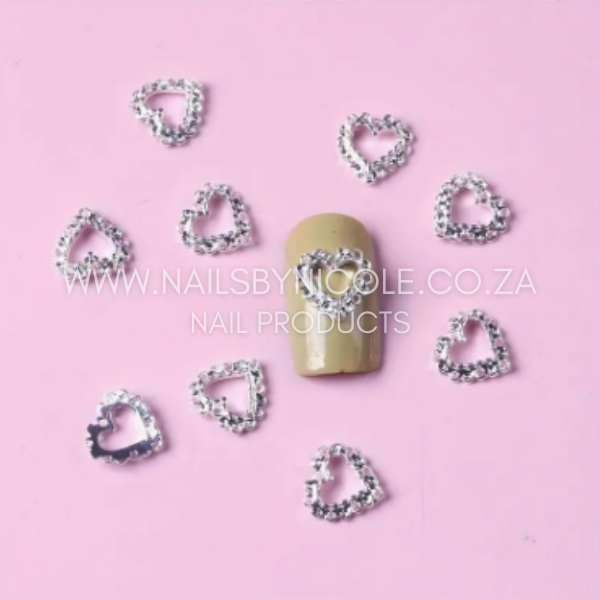 Nail Charms – Heart Shaped – 2pcs