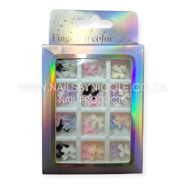 Nail Decoration – Colourful Bows Set