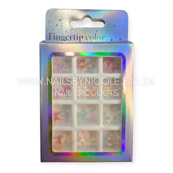 Nail Decoration – Translucent Colourful Bows Set