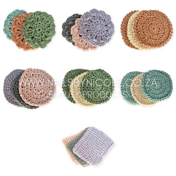 Cotton Crochet Face Scrubbies – 3pc