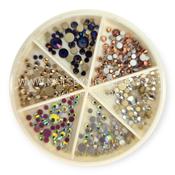 Nail Decoration Wheel – Multi Colour Diamonds – 9