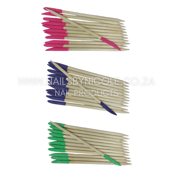 Wooden Cuticle Pusher with Dipped Sanded End – 12pc