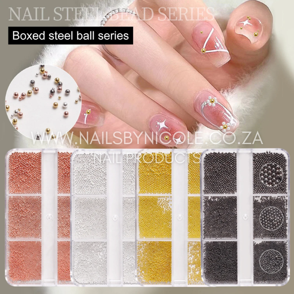 Nail Decoration – Steel Caviar Beads
