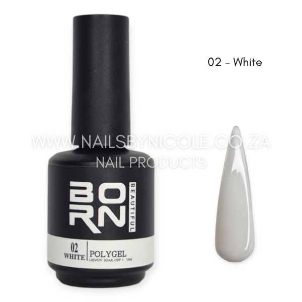Born Beautiful – Liquid Poly Gel 15ml – 02 White
