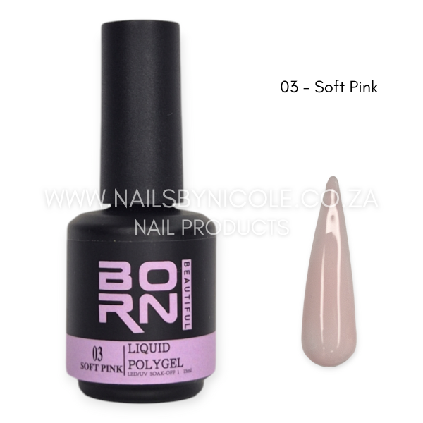Born Beautiful – Liquid Poly Gel 15ml – 03 Soft Pink