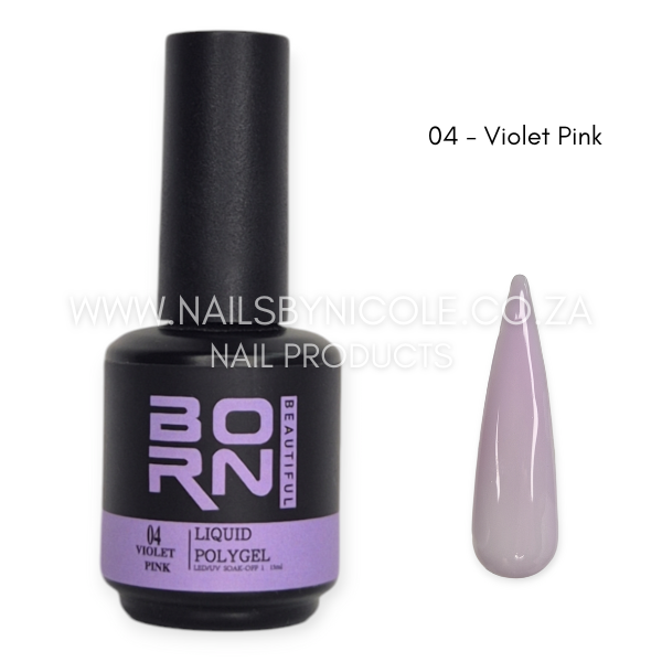 Born Beautiful – Liquid Poly Gel 15ml – 04 Violet Pink