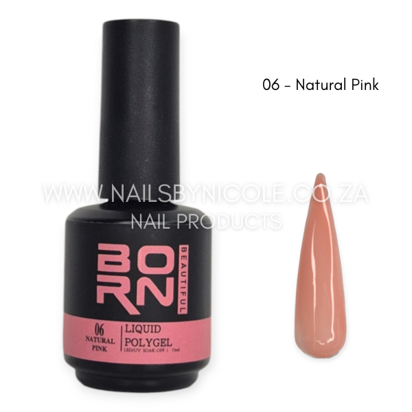 Born Beautiful – Liquid Poly Gel 15ml – 06 Natural Pink
