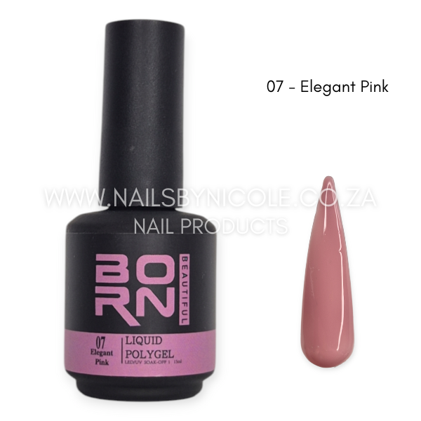 Born Beautiful – Liquid Poly Gel 15ml – 07 Elegant Pink