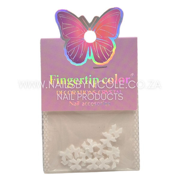 Nail Charms – White Bows