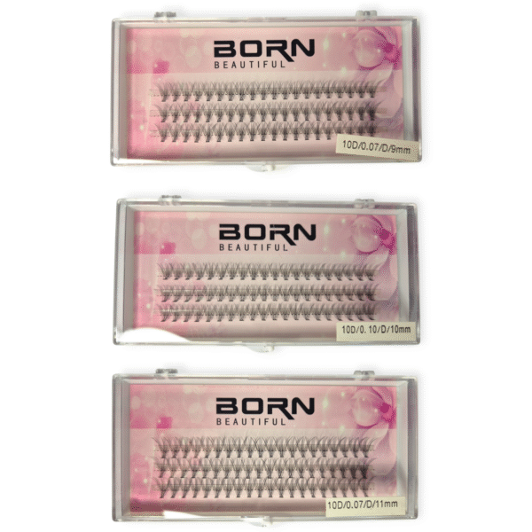 Born Beautiful – Cluster Lash Tray – 10D0.10D