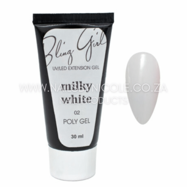 Bling Girl Poly Gel Milky White 30ml – 02