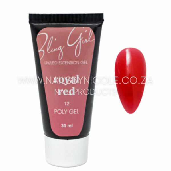 Bling Girl Poly Gel Royal Red 30ml – 12