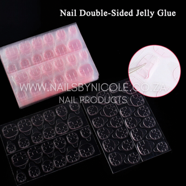 Pink Double Sided Jelly Glue Stick-On Tabs – 10pcs