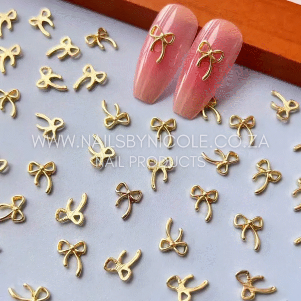 Nail Decoration – 3D Metal Thin Bows – 10pcs