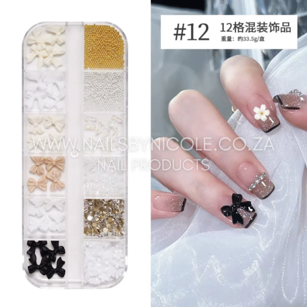 Nail Decoration Tray – Bows & Other