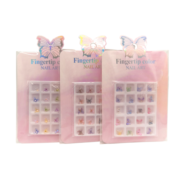 Nail Decoration – Colourful Butterflies