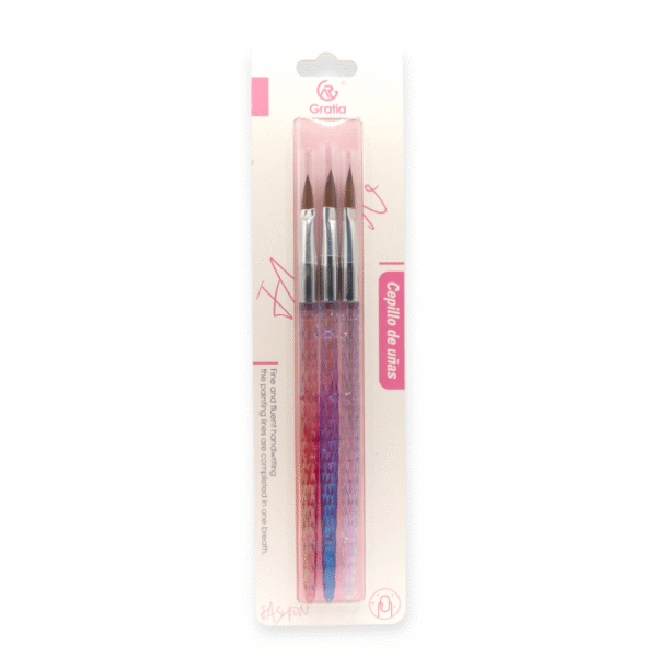 Acrylic Brush Set 3pc – Diamond Handles