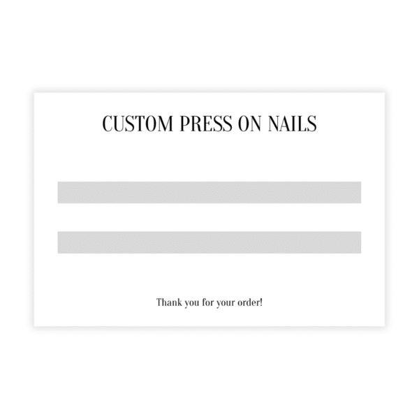 Custom Press On Nails Card